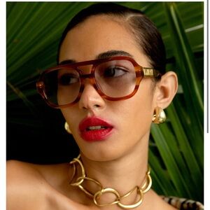 Poppy Lissiman Jimbob Sunglasses in Brushed Torti